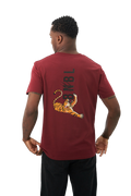 CAMISETA - NECK LETTERS BURGUNDY